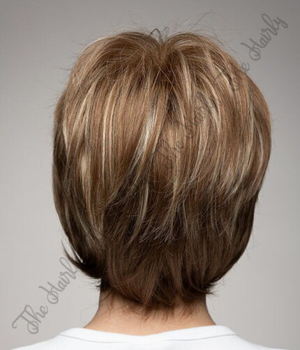 Peruka 50% włos naturalny, 50% włos syntetyczny, ciemny blond z pasemkami - obrazek 4