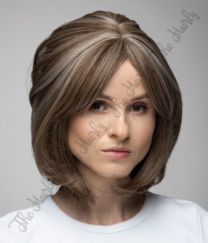 syntetyczne włosy brąz balejaż bob