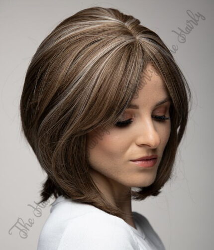 syntetyczne włosy brąz balejaż bob