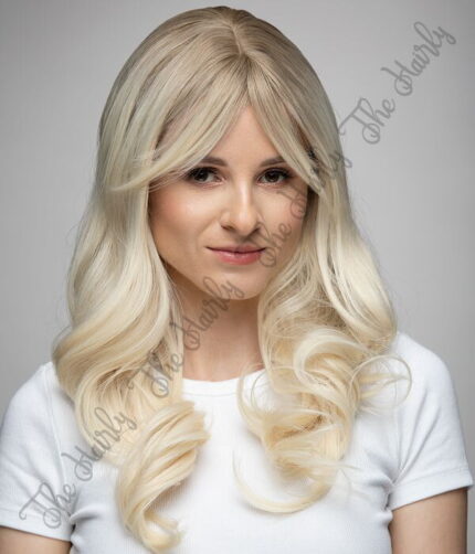 Peruka syntetyczna popielaty blond z odrostem