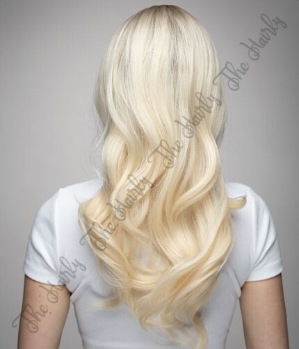 Peruka syntetyczna popielaty blond z odrostem - obrazek 4