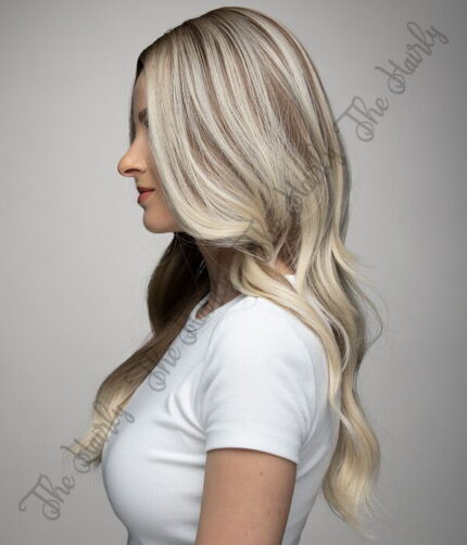 Peruka syntetyczna blond balayage fale nowa kolekcja - obrazek 3