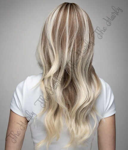 Peruka syntetyczna blond balayage fale nowa kolekcja - obrazek 4