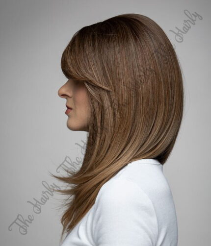 Peruka syntetyczna Ciemny blond z odrostem cieniowana grzywka - obrazek 3