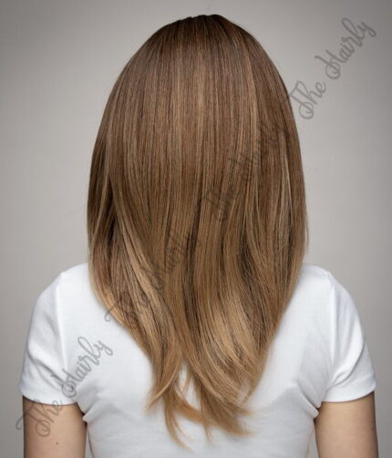 Peruka syntetyczna Ciemny blond z odrostem cieniowana grzywka - obrazek 4