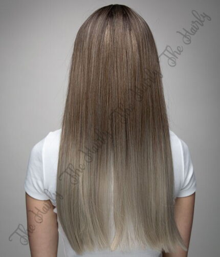 Peruka syntetyczna tricolore proste grzywka - obrazek 4