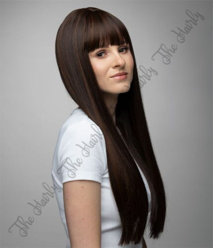 peruka syntetyczna ciemny brąz