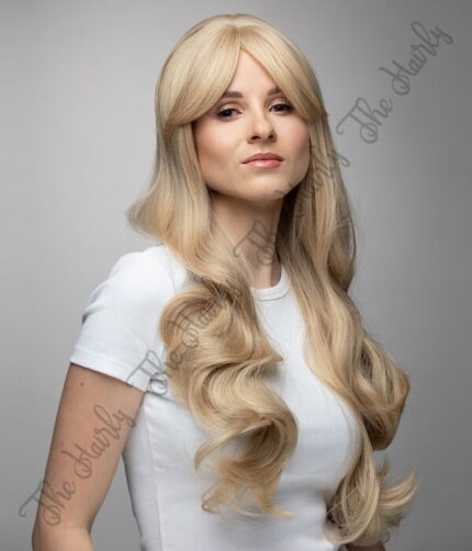 blond peruka syntetyczna dłuższa