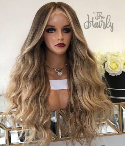 peruka naturalna front lace blond hairly