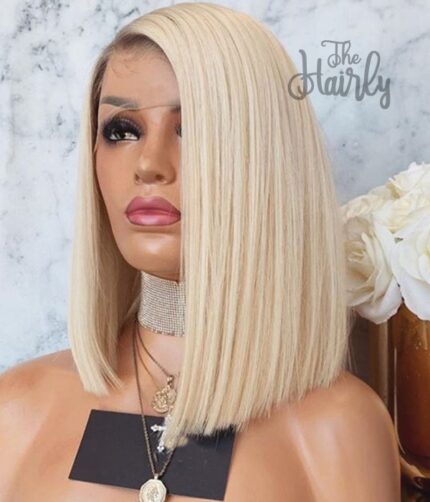 peruka naturalna front lace popielaty blond