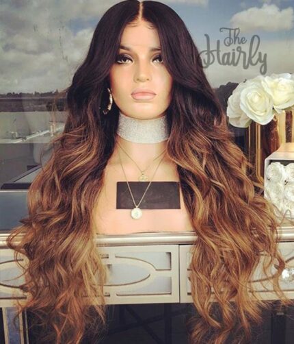 peruka naturalna front lace braz ombre