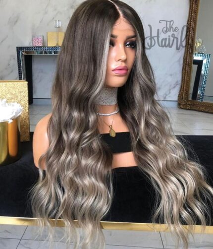 peruka naturalna front lace ombre