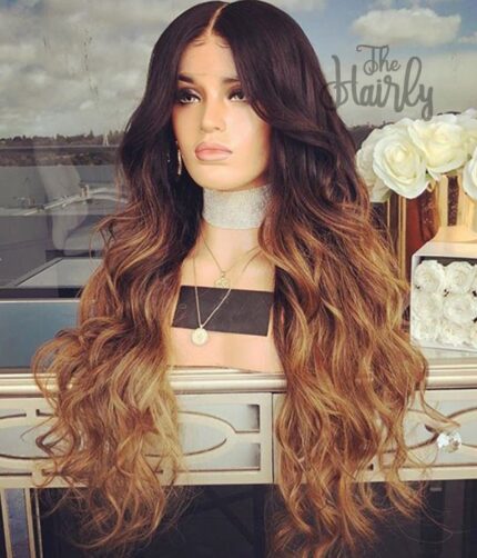 peruka naturalna front lace braz ombre