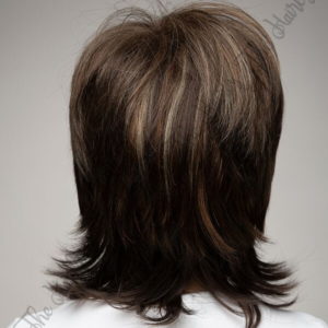 Peruka 50% włos naturalny, 50% włos syntetyczny, brąz balayage