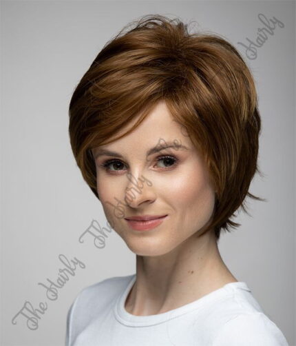 ciemny blond z pasemkami syntetyk