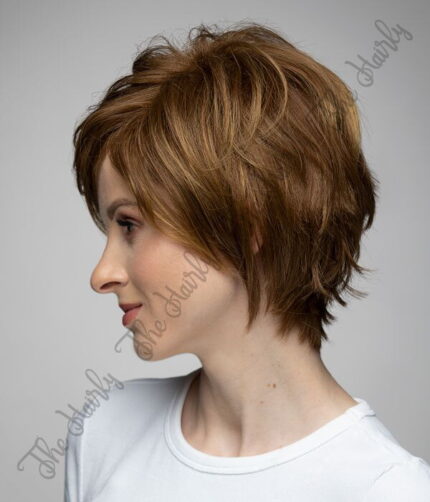 Peruka syntetyczna ciemny blond z pasemkami - obrazek 3