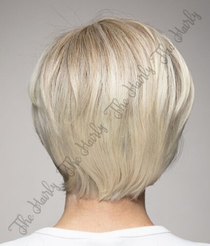 Peruka syntetyczna platynowy blond z naturalnym odrostem - obrazek 4