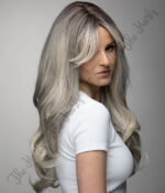 peruka z włosów syntetycznych blond balayage