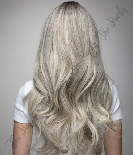 peruka z włosów syntetycznych blond balayage