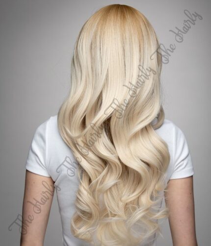 peruka sntetyczna platynowy blond z naturalnym odrostem