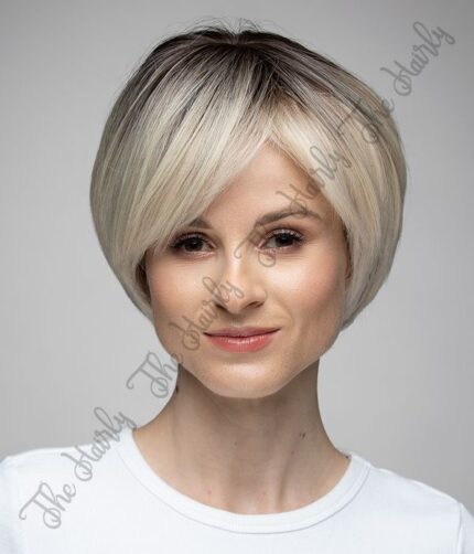 peruki syntetyczna krotki blond bob