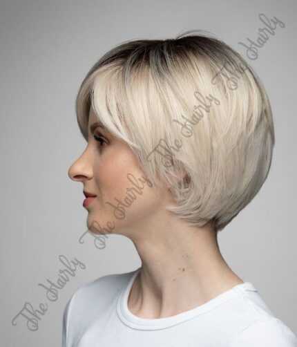 peruki syntetyczna krotki blond bob