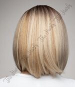 peruka syntetyczna blond bob z pasemkami