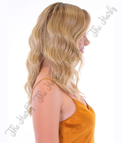 Tupet syntetyczny falowany mono top 100% ręcznie szyty 46cm - obrazek 3