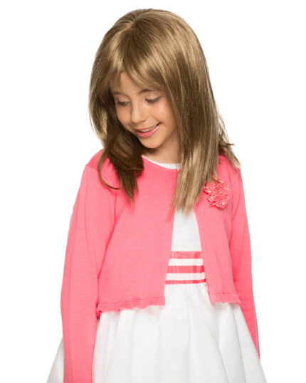 Peruka dziecięca syntetyczna Alyssa V-Mono | czepek mono top - obrazek 5