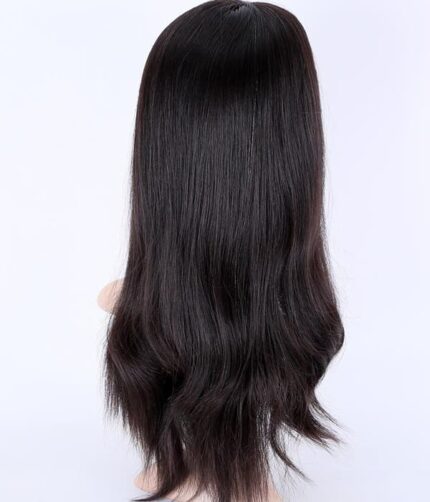 Tupet naturalny ręcznie szyty z mikroskórą kolor czarny - obrazek 5