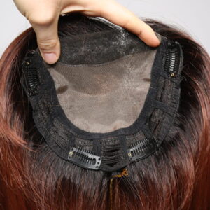 Tupet syntetyczny prosty lace front mono top 36cm - zagęszczenie włosów clip in - Cayenne with ginger root