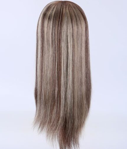 Tupet naturalny ręcznie szyty z mikroskórą mix kolorów 4 i 22 - obrazek 4