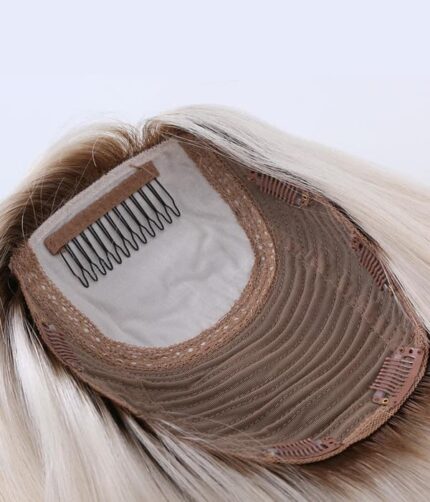 Tupet naturalny z mikroskórą kolor popielaty blond z mysim odrostem - obrazek 6