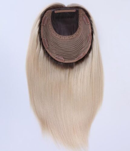 Tupet naturalny z mikroskórą kolor blond 60 z odrostem 7 - obrazek 3