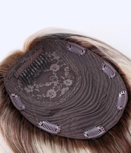 Tupet naturalny ręcznie szyty z mikroskórą mix kolorów 4 i 22 - obrazek 3