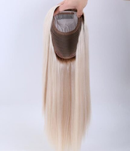 Tupet naturalny z mikroskórą kolor popielaty blond z mysim odrostem - obrazek 4