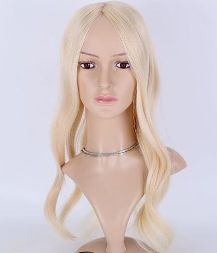 Tupet naturalny z mikroskórą kolor blond 60 - obrazek 3