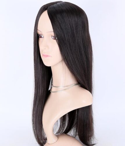 Tupet naturalny z mikroskórą kolor czarny - obrazek 3