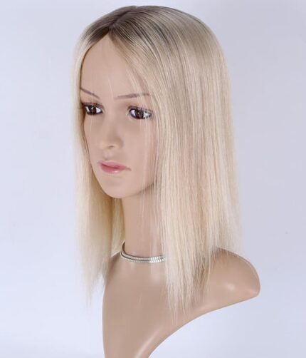 Tupet naturalny z mikroskórą kolor blond 60 z odrostem 7 - obrazek 5