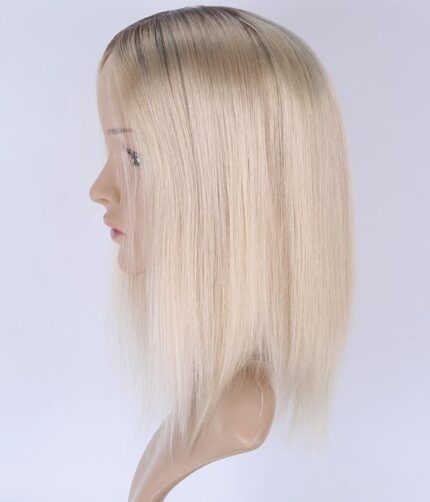 Tupet naturalny z mikroskórą kolor blond 60 z odrostem 7 - obrazek 4