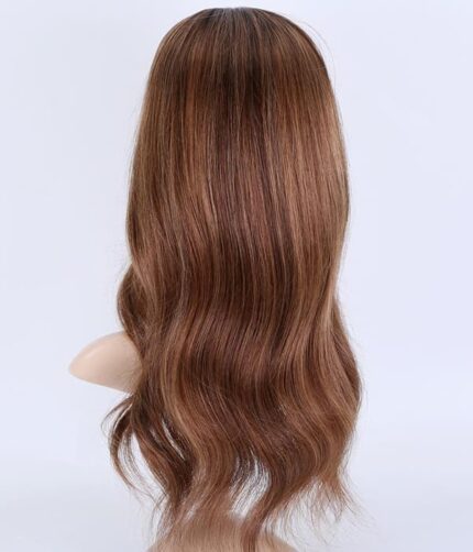 Tupet naturalny z mikroskórą mix kolorów 4 i 10 z odrostem w kolorze 3 - obrazek 6