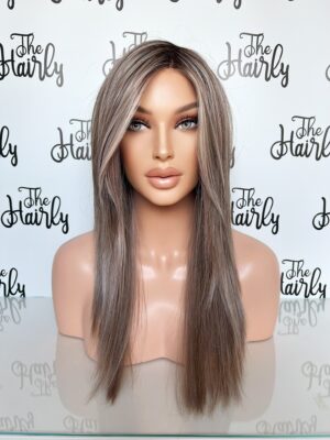 Peruka Kushikamana 23 syntetyczna front lace British Milktea