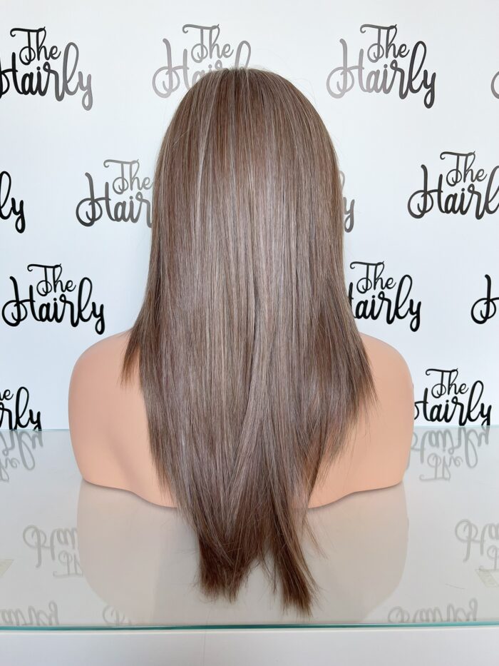 Peruka Kushikamana 23 syntetyczna front lace British Milktea - obrazek 4