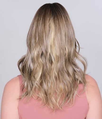 Tupet syntetyczny falowany z grzywką lace front Peerless 19 mono top 51cm - ręcznie szyty - obrazek 3