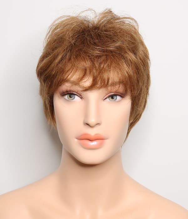 Peruka 50% włos naturalny, 50% włos syntetyczny, kolor rudy