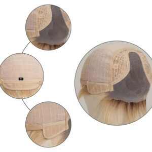 Peruka naturalna Gloria front lace blond naturalnie falowana - obrazek 5