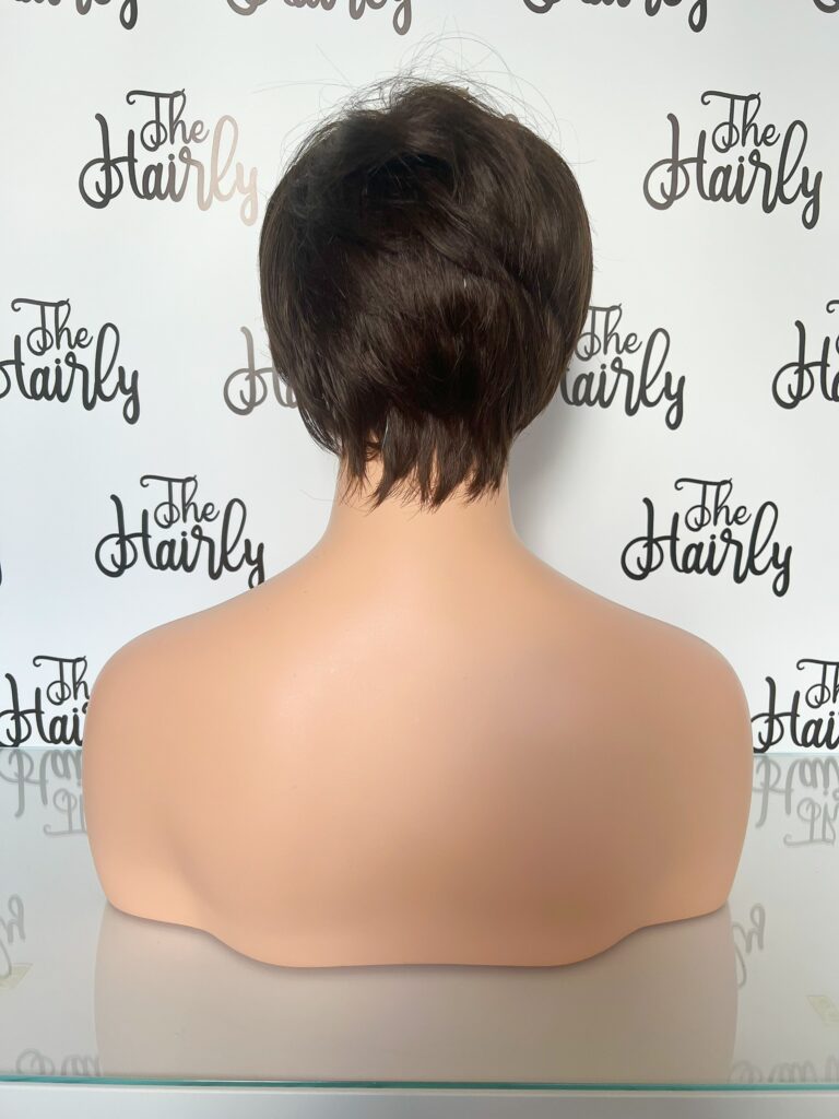 Peruka syntetyczna brąz z pasemkami - obrazek 4