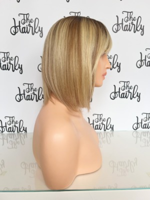 Peruka naturalna Sarah z grzywką i częściowym monofilamentem - obrazek 6