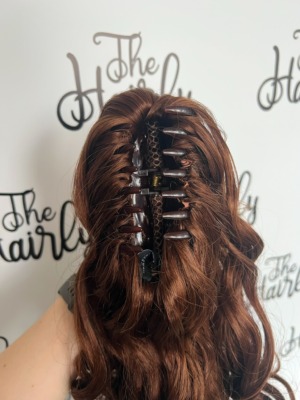 Kucyk syntetyczny kręcony 60cm na klips kasztanowy brąz nr 30 - obrazek 2