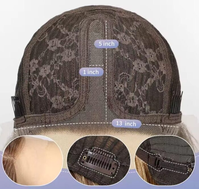 Peruka mieszana z lace front Celeste 60% włosów naturalnych - obrazek 3